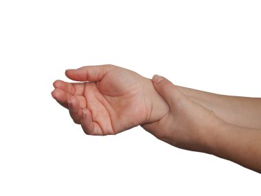 bilek ağrısı olan kadın