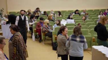 Minsk, Belarus - 10 09 2021: Rusça öğretmek için uluslararası forum