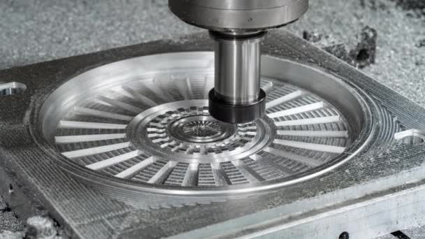 Time-lapse. Milling machining centers CNC for metal processing — Stock Video