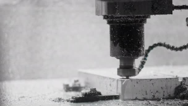 High technologies in metalworking industry. Production of parts with CNC — Vídeo de Stock