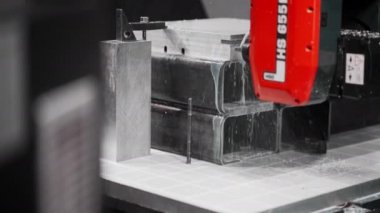 Minsk, Belarus - 12 01 2021: CNC değirmen makineleri