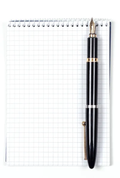 Blank notebook and pen — Stock Photo, Image