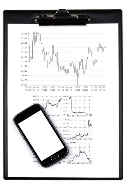Analyzing financial data Stock Photo