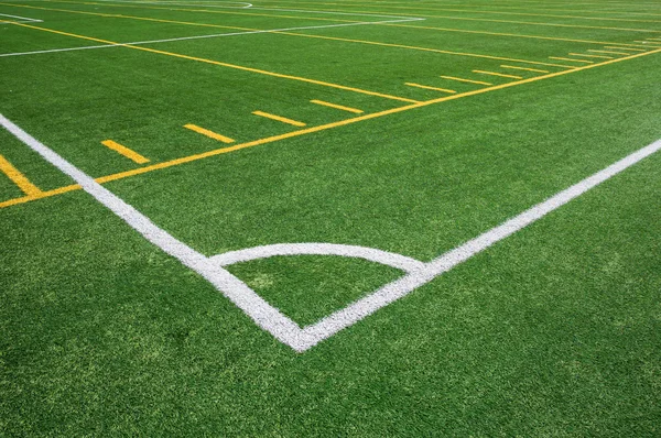 Fotboll och soccer field — Stockfoto