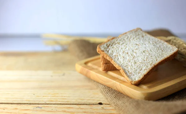 Weiches Und Köstliches Scheibenbrot Auf Dem Tisch Gesunde Ernährung — Stockfoto