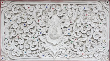 Alçı beyaz heykel dekoratif desen duvar Tasarım kare biçimi