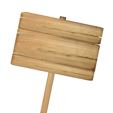 Tahta tabela beyaz üzerine izole.