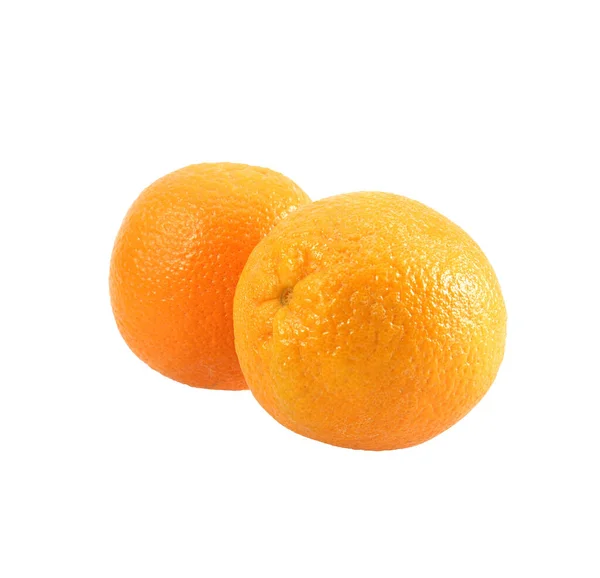 Dojrzała Pomarańcza Izolowana Białym Tle — Zdjęcie stockowe