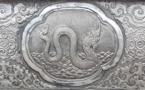 Gravyr Silver Värde Zodiac Symbol För Thai Traditionell — Stockfoto