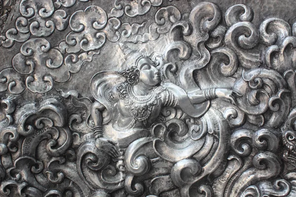 Konst Och Mönster Carving Silverföremål — Stockfoto