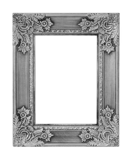 Antique Gray Frame White Background — Stock Photo, Image