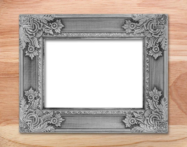 Antique Gray Frame Wooden Wall Background — Stock Photo, Image