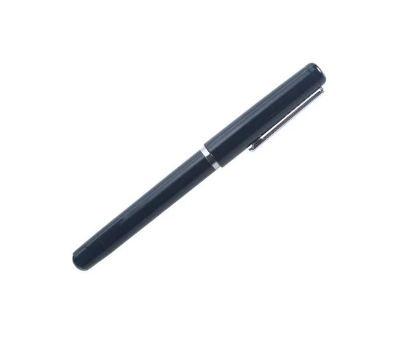 黑色钢笔 在白色背景上孤立 — 图库照片