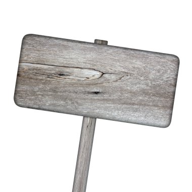 Tahta tabela beyaz üzerine izole.