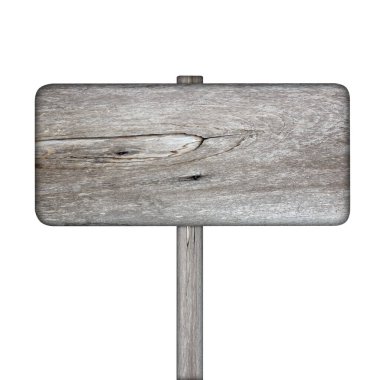 Tahta tabela beyaz üzerine izole.