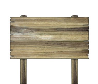 Tahta tabela beyaz üzerine izole.