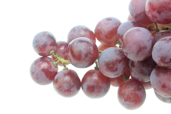 Černé Grapes Isolated Bílém Pozadí — Stock fotografie