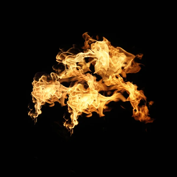 Колекція Вогню Ізольована Чорному Тлі — стокове фото