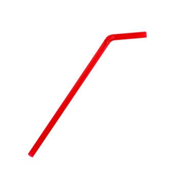 Beyaz arkaplanda kırmızı pipet