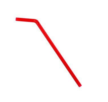 Beyaz arkaplanda kırmızı pipet