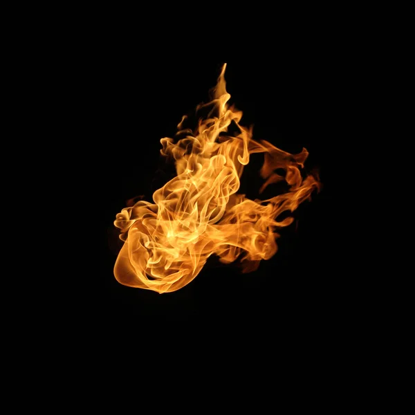 Колекція Вогню Ізольована Чорному Тлі — стокове фото