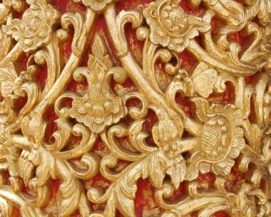 Desen ahşap oymacılık altın boya dekorasyon için