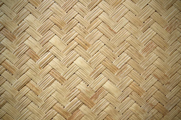Nahaufnahme Gewebte Bambusmuster Hintergrund Textur — Stockfoto