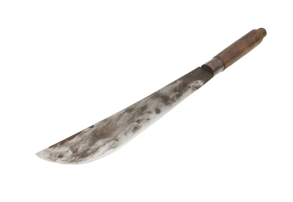 Beyaz Arka Plan Üzerinde Eski Bıçak — Stok fotoğraf