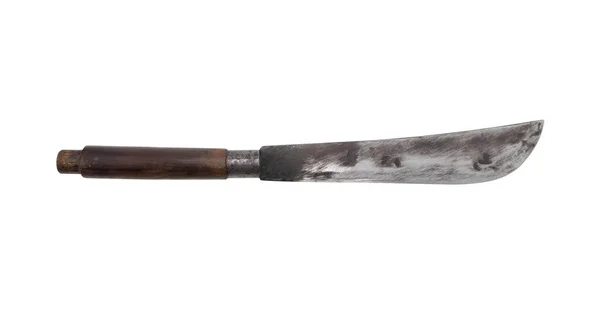 Старый Нож Белом Фоне — стоковое фото