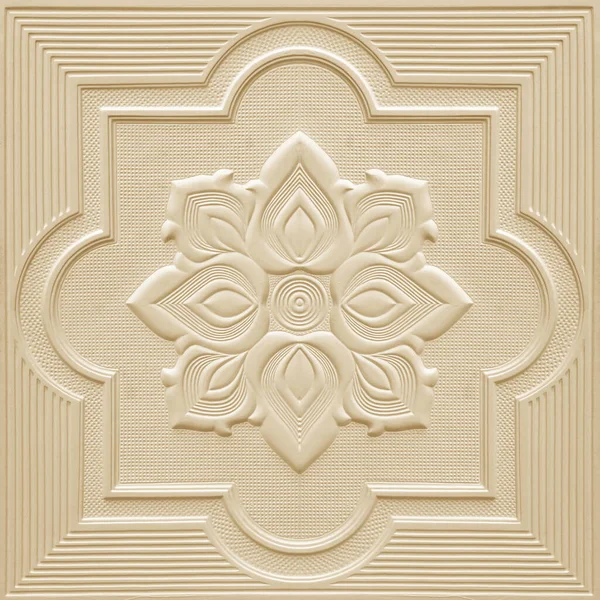 Patterns Ceiling Gypsum Sheets White Flowers — Stock Photo, Image