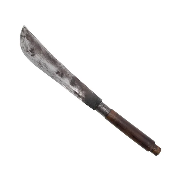 白い背景の上の古いナイフ — ストック写真
