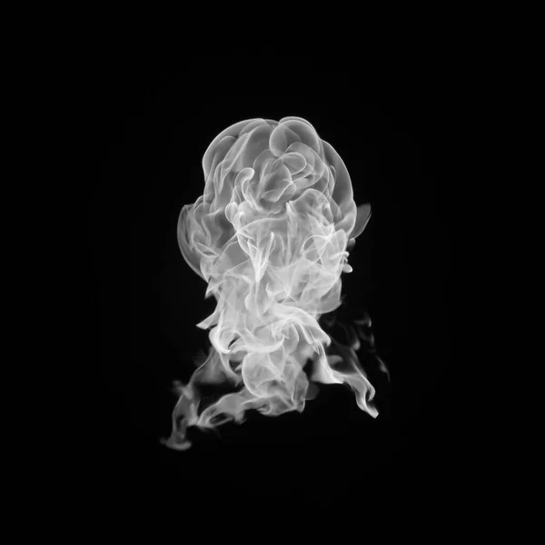 Abstraktní Bílý Kouř Izolovaných Černém — Stock fotografie