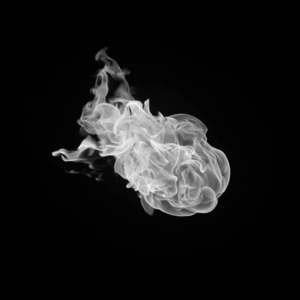Abstract White Smoke Isolated Black — Stock Photo, Image