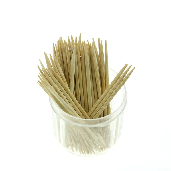 Toothpicks Box White Background — Stock Photo, Image