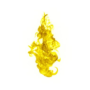 Beyaz arka plan üzerinde izole turuncu alevler