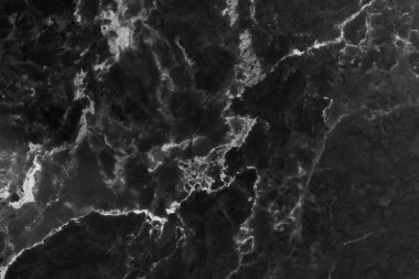 Arkaplan için siyah mermer doğal desen, soyut doğal mermer siyah ve beyaz