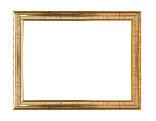 Vintage Houten Frame Geïsoleerd Witte Achtergrond — Stockfoto