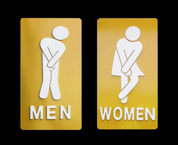 Signs Female Male Bathroom Black Background — Stock Photo, Image