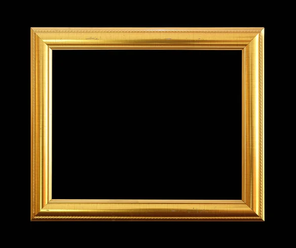 黑色底色的金相框 — 图库照片