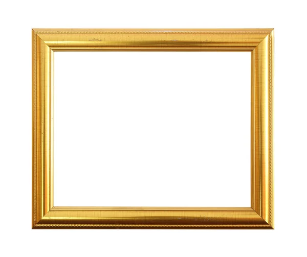 Gold Antique Frame Isolated Black Background — Stock Photo, Image