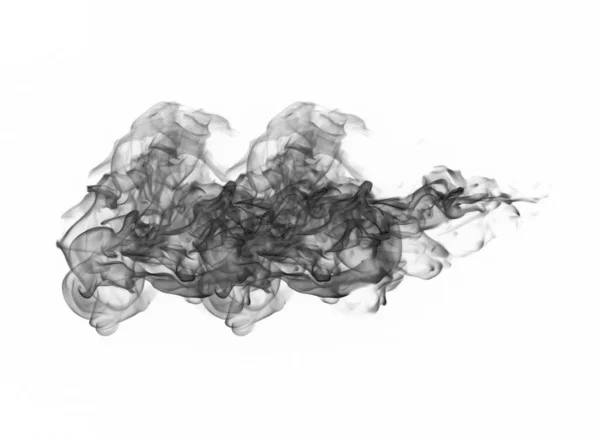 Schwarzer Rauch Auf Weißem Hintergrund — Stockfoto