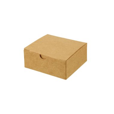 beyaz arkaplanda izole edilmiş karton kutu