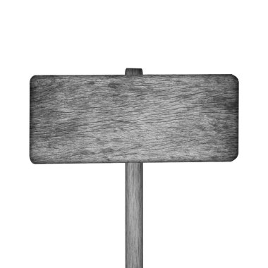 kırpma yolu beyaz zemin üzerine tahta işaret