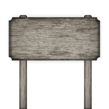 kırpma yolu beyaz zemin üzerine tahta işaret