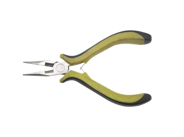 Old Electrician Plier Tools Cutting Wires Plier Isolated White Background — Stock Photo, Image