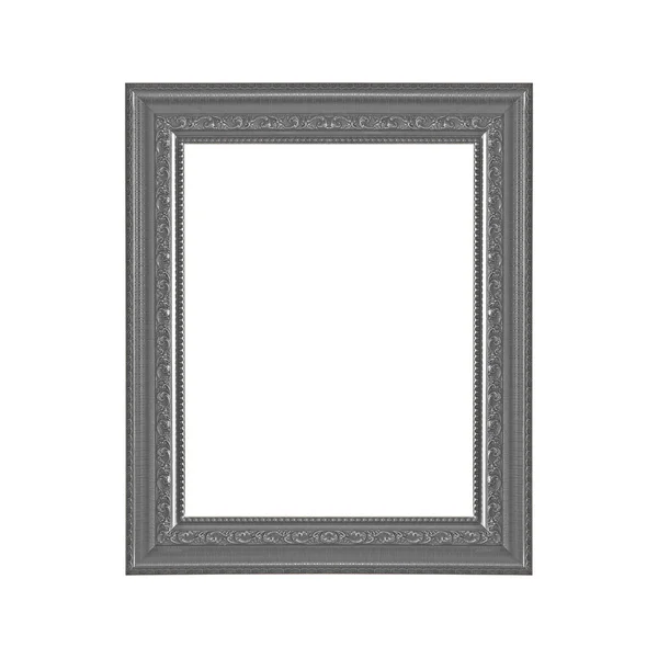 白い背景の灰色の画像フレーム — ストック写真