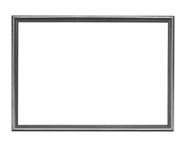 ahşap çerçeve siyah arkaplanda izole edildi