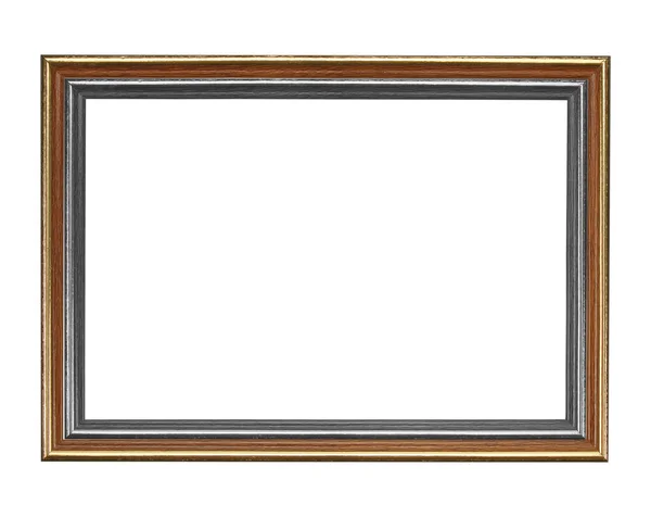 Wooden Frame Isolated Black Background — Stock Photo, Image