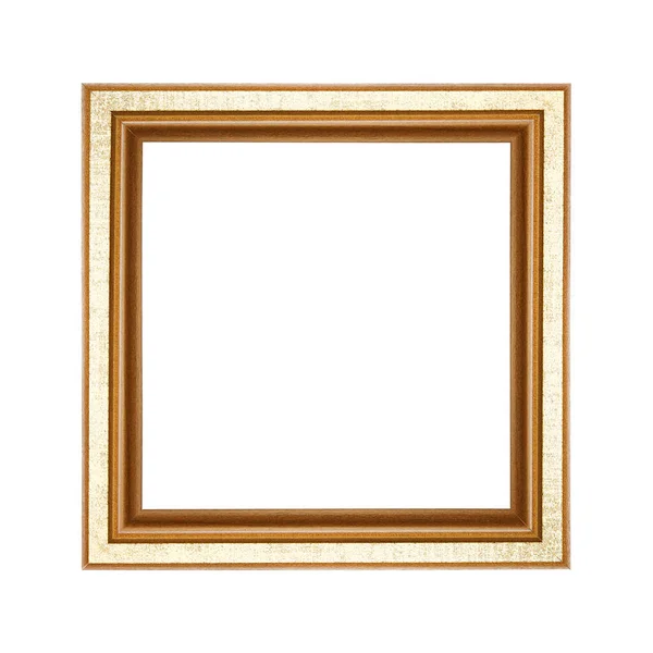 Old Wooden Frame Isolated White Background — Stock Photo, Image