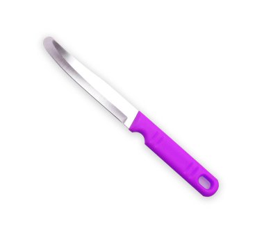 Beyaz arka planda izole edilmiş çelik mutfak bıçakları.